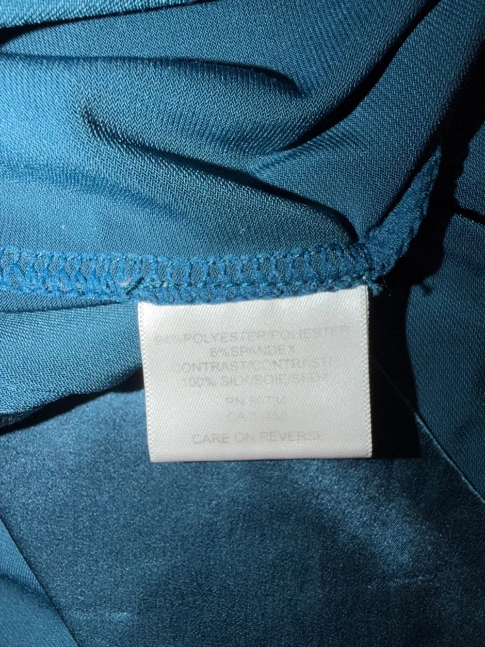 BCBGMaxAzria Teal V-Neck Fit-and-Flare Midi Dress